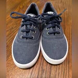 Sperry Kids Dark Blue Canvas Sneakers